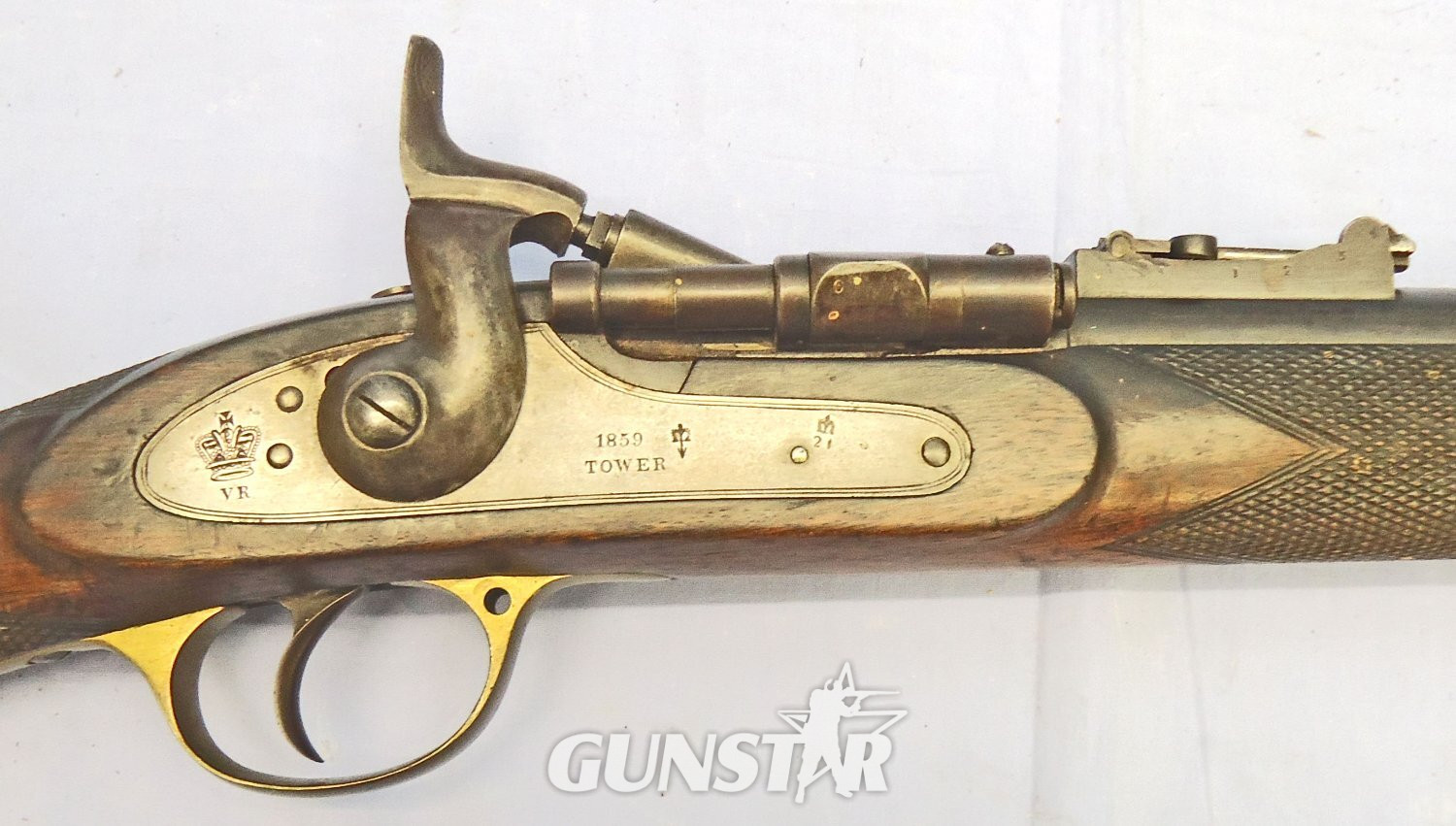 T. Turner & Sons MINT BORE. British Tower, 1859 Dated, Snider Conversion MK III .577 Obsolete Calibre, Pattern 1853, 3 Band Rifle by Thomas Turner, Birmingham, Pattern 1853 Bayonet & 1 Inert Deactivated Round. Sn - 22764 Single Shot .577 Snider Rifle 