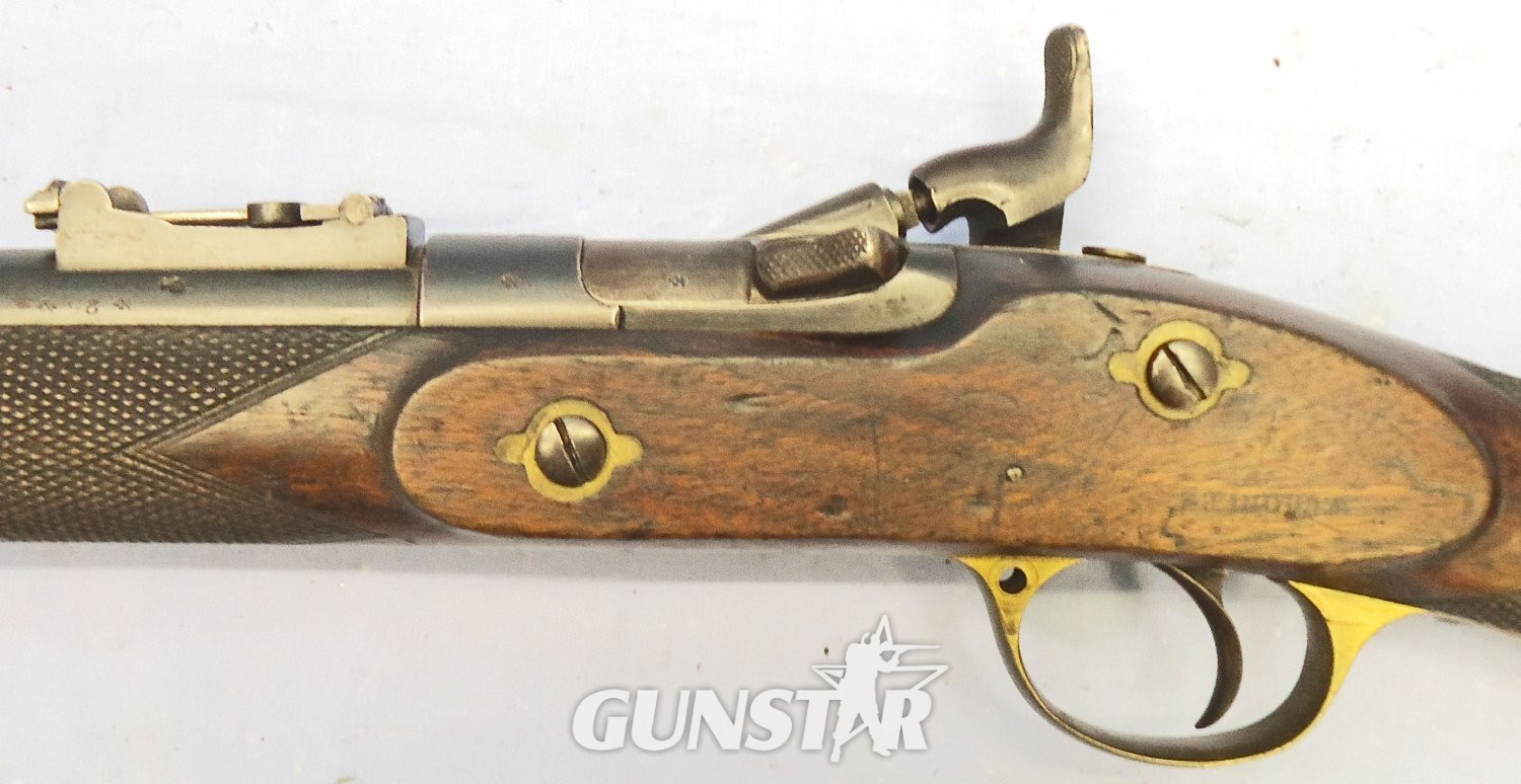 {CATEGORY} - T. Turner & Sons MINT BORE. British Tower, 1859 Dated, Snider Conversion MK III .577 Obsolete Calibre, Pattern 1853, 3 Band Rifle by Thomas Turner, Birmingham, Pattern 1853 Bayonet & 1 Inert Deactivated Round. Sn - 22764 Single Shot .577 Snider Rifle in 