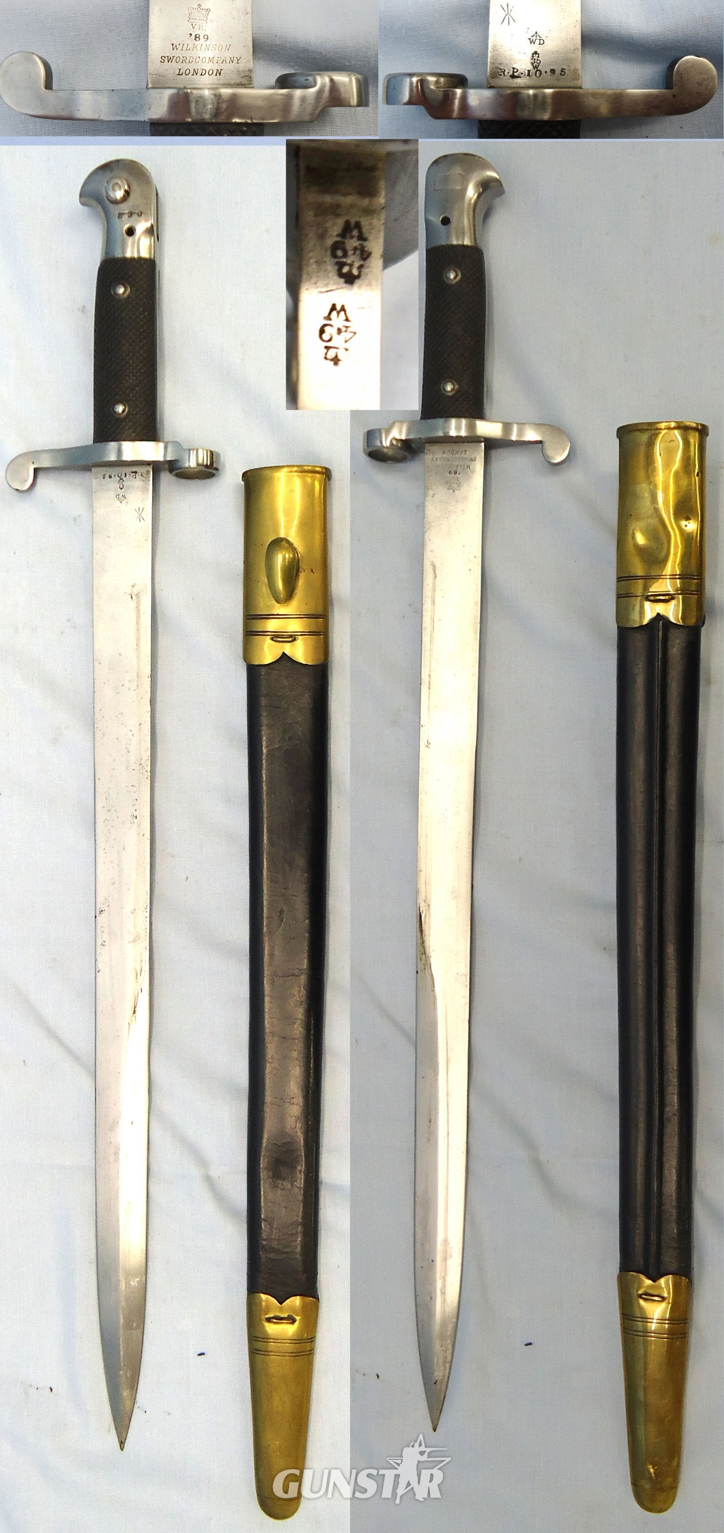 British, Martini Henry Mark 3 Sword Bayonet & Scabbard by the Wilkinson Sword Company, London. Sn - 23239 Bayonet in 