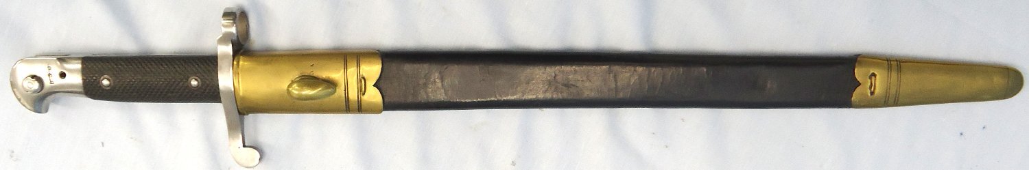 British, Martini Henry Mark 3 Sword Bayonet & Scabbard by the Wilkinson Sword Company, London. Sn - 23239 Bayonet - {CATEGORY}