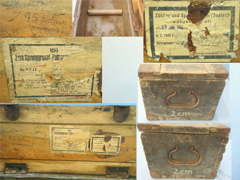  2cm Flak (20x138B) 100 Round Tin Lined Ammunition Box For ammunition in cardboar 2cm Flak (20x138B) 100 Round Tin Lined Ammunition Box For ammunition in cardboar Antique & Militaria