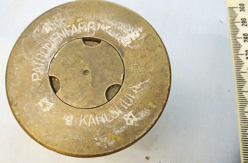 INERT DEACTIVATED. Unfired, German WW1, 1916 Dated 6cm S Bts K L/21. (60x64R) Boat Gun High Explosive (HE) Round. - O 1824 INERT DEACTIVATED. Unfired, German WW1, 1916 Dated 6cm S Bts K L/21. (60x64R) Boat Gun High Explosive (HE) Round. - O 1824  Other Ammunition - {CATEGORY} in 