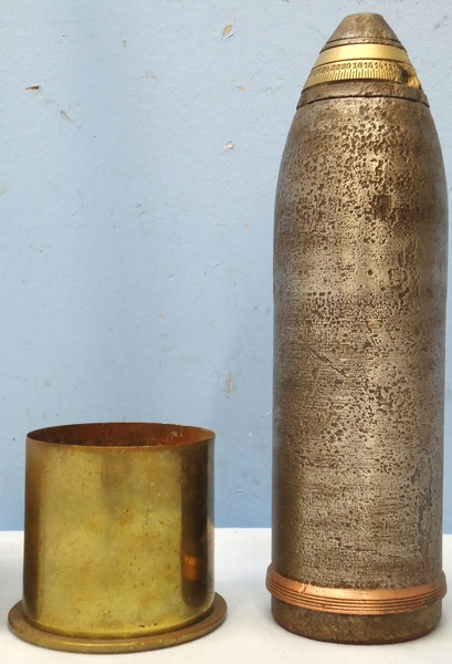 INERT DEACTIVATED. Unfired, German WW1, 1916 Dated 6cm S Bts K L/21. (60x64R) Boat Gun High Explosive (HE) Round. - O 1824 INERT DEACTIVATED. Unfired, German WW1, 1916 Dated 6cm S Bts K L/21. (60x64R) Boat Gun High Explosive (HE) Round. - O 1824  Other Ammunition - {CATEGORY}