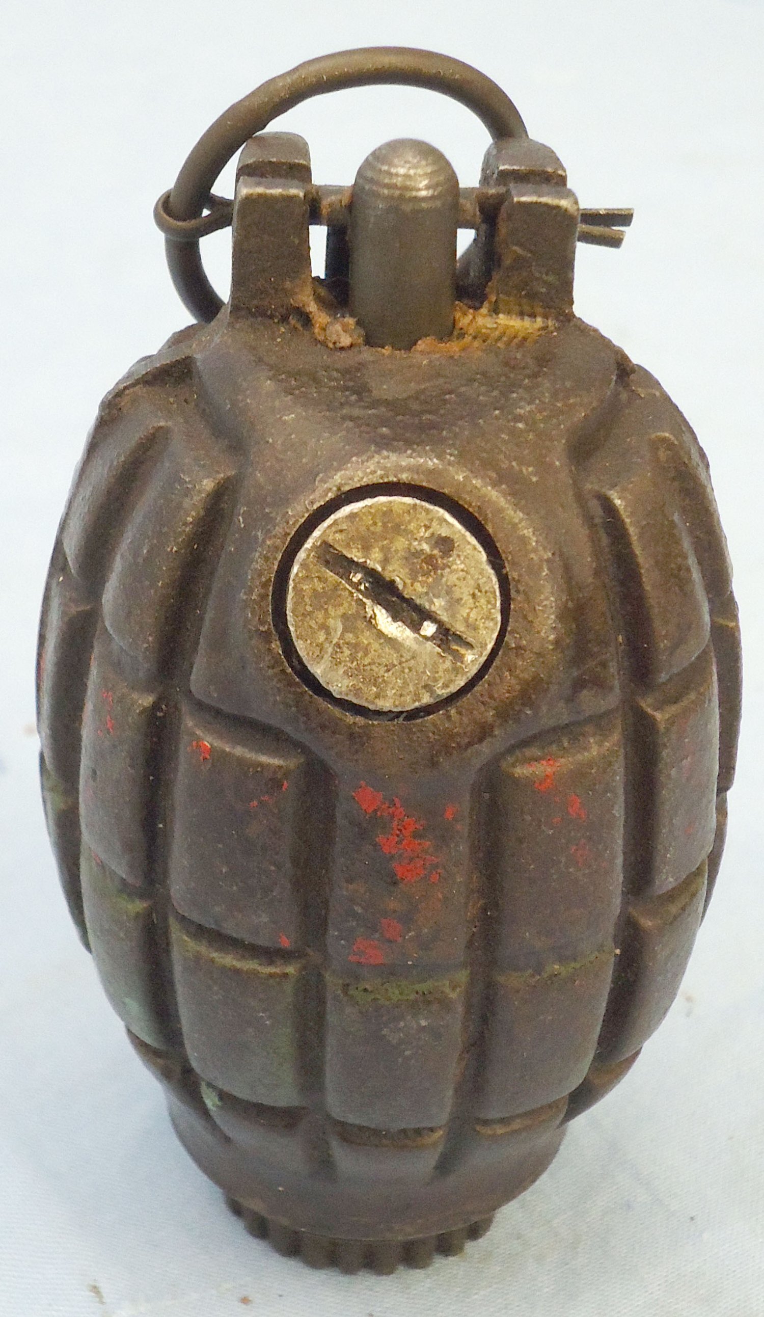 INERT DEACTIVATED. WW2, 1944 Dated, Mills No 36M MK1, Hand Grenade. - O 2107 Mills No 36M MK1, Hand Grenade. - O 2107  Other Ammunition - {CATEGORY} in 