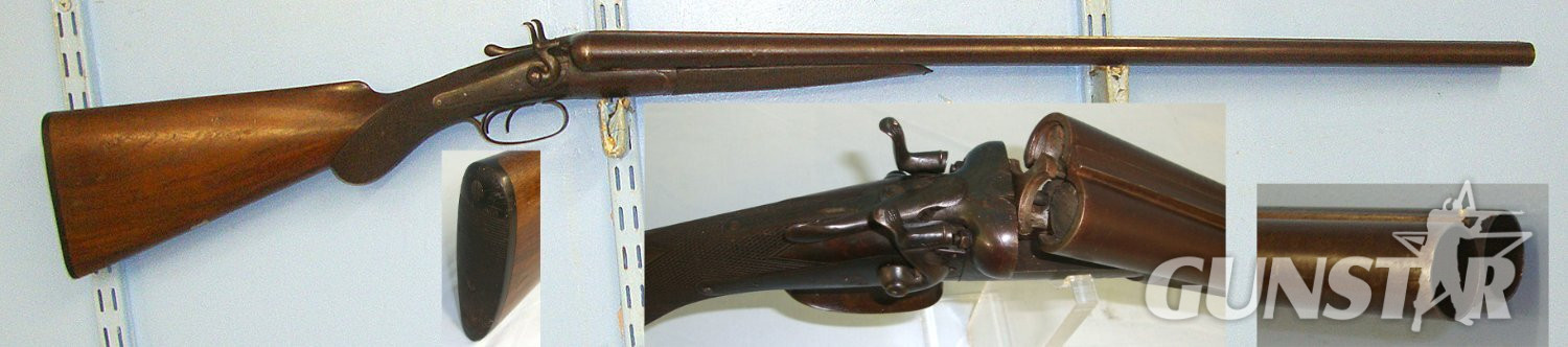 C1900 English J. Gane of Cattle Market, Bridgwater, Somerset 12 Bore Double Barrel Side By Side Hammerless Box Lock Breech Loading Top Lever Break Action Sporting Shotgun**UK/EU 2026 DEACTIVATION CERTIFICATED**Sn 23643 deactivated shotgun Side By Side None in 
