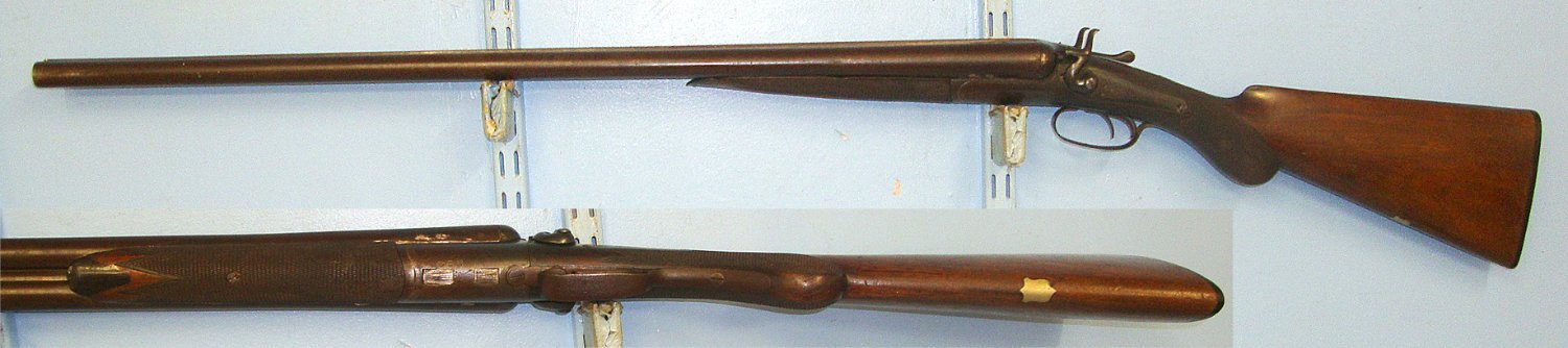  C1900 English J. Gane of Cattle Market, Bridgwater, Somerset 12 Bore Double Barrel Side By Side Hammerless Box Lock Breech Loading Top Lever Break Action Sporting Shotgun**UK/EU 2026 DEACTIVATION CERTIFICATED**Sn 23643 deactivated shotgun Side By Side None