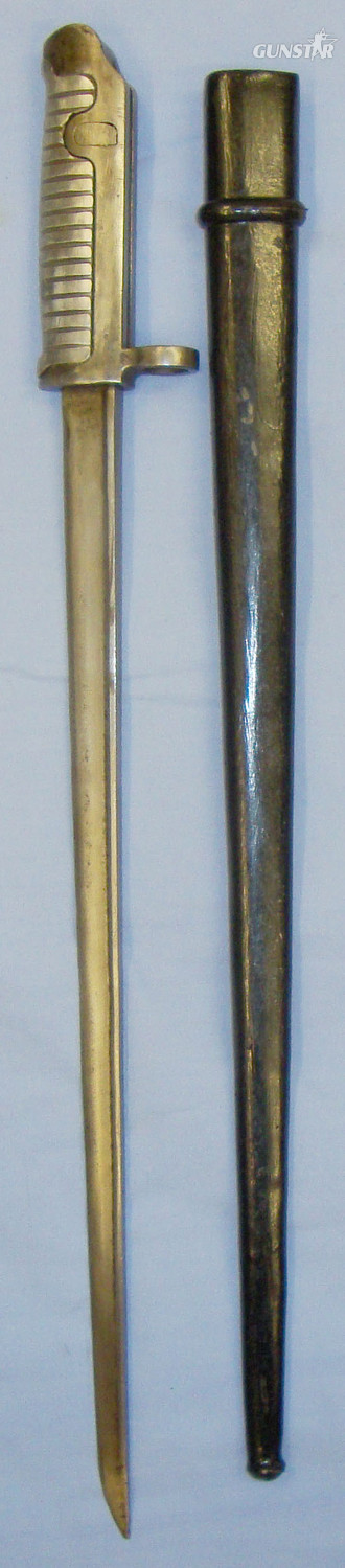  Early/Scarce* Danish M1915 Bayonet for the ‘Krag Jorgensen Rifle’ and Steel Scabbard. 20821:1. Bayonet