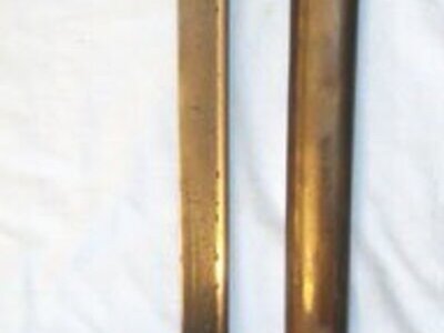 C1900 Brazilian Republic Heavy Cavalry Troopers Sword With Pipeback Blade By Weyersberg Kirschbaum & Co Solingen Germany & Scabbard. Sn 12555:4. Sword