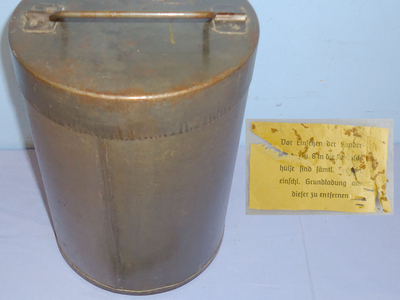 WWII German Booster Charge Container For The 15 cm Schwere Feldhaubitze 18 or sFH 18 WWII Booster Charge Container For The 15 cm Schwere Feldhaubitze 18 or sFH 18 ( Antique & Militaria