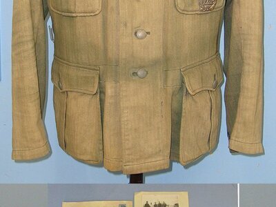 RARE**NAMED BRITISH POW GUARD PTE J.E. SMITH BRING BACK WITH PROVENANCE**WW2 Nazi German DAK Deutsches Afrikakorps Panzer Grenadier's Unteroffizier (Corporal’s) Tropical Combat Tunic With Rank Insignia, Iron Cross With Ribbon, War Merit Cross & DRL Spor  Clothing