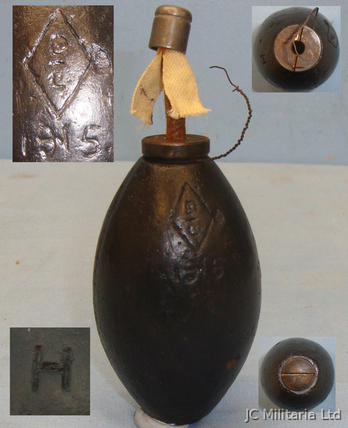*Rare* Inert British 1915 No 16 ‘Emergency Hand Grenade’. 18210-34. *Rare* Inert British 1915 No 16 ‘Emergency Hand Grenade’. 18210-34.  Other Ammunition