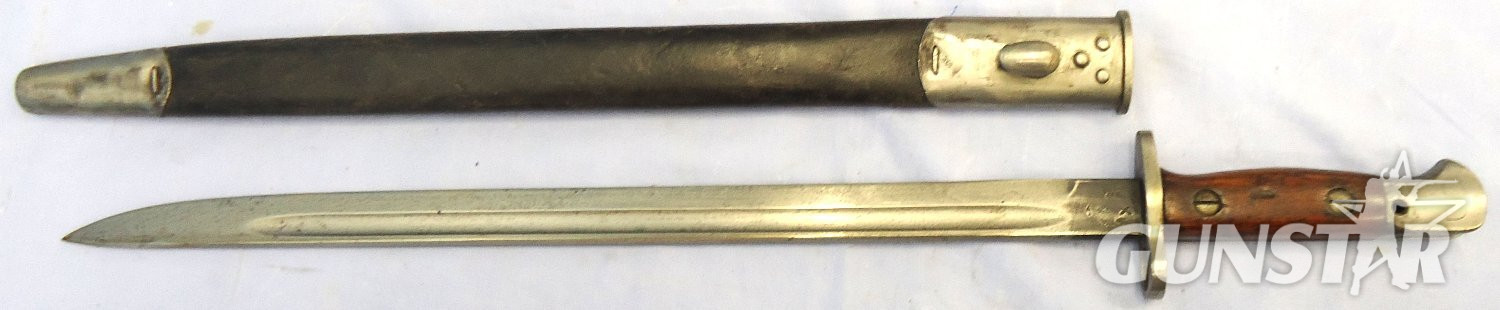 British, WW1, 1917 Dated, 1907 Pattern Bayonet & Scabbard by Vickers. Sn 23478:74 Bayonet - {CATEGORY} in 
