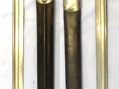 British, WW1, 1917 Dated, 1907 Pattern Bayonet & Scabbard by Vickers. Sn 23478:74 Bayonet