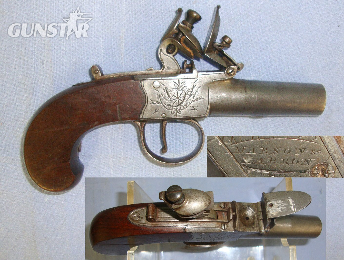 Mabson & Labron With Turn Off Barrel & Sliding Safety Bolt. Sn 22694 .38 Muzzleloader in 
