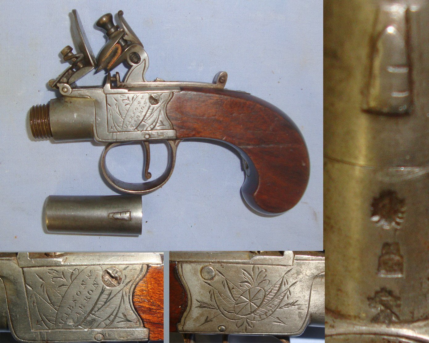 Mabson & Labron With Turn Off Barrel & Sliding Safety Bolt. Sn 22694 .38 Muzzleloader