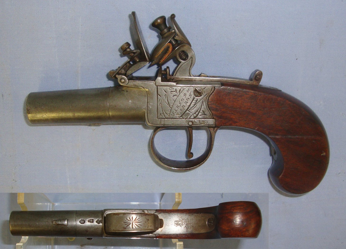  Mabson & Labron With Turn Off Barrel & Sliding Safety Bolt. Sn 22694 .38 Muzzleloader