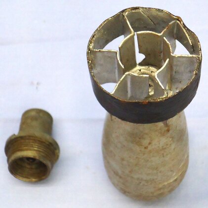 INERT DEACTIVATED WW2 early type German Aircraft Dropped SD1, 1 Kg Splitterbombe. - O 2119 INERT DEACTIVATED WW2 early type German Aircraft Dropped SD1, 1 Kg Splitterbombe. - O 2119  Other Ammunition 