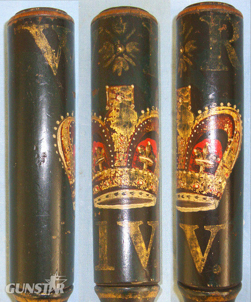 1830-1837 British William IV Hand Painted Police Constabulary Tip Staff / Truncheon  Other Accessory