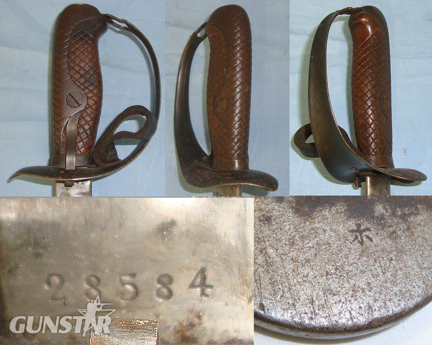 WW2 Era Japanese Type 32 Army & Mounted Infantry Trooper’s Sword & Scabbard. Sn 23353 Sword