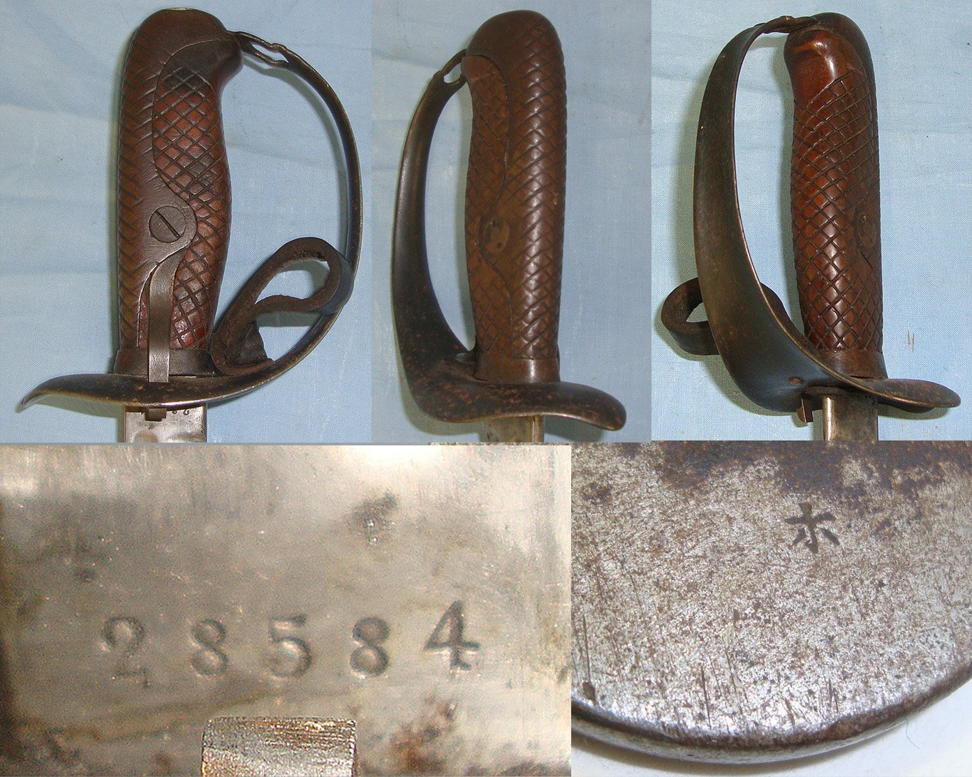 WW2 Era Japanese Type 32 Army & Mounted Infantry Trooper’s Sword & Scabbard. Sn 23353 Sword