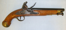 C1830 William IV British Board Of Ordnance Short Sea Service 577 Regulation Calibre Flintlock Pistol With Cudgel Butt Captive Ram Rod & Belt Bar .577 Muzzleloader