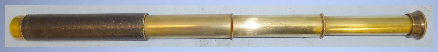  Post WWII Era Three-pull brass Pocket Telescope by J T Coppock Ltd London with a Pigskin Cover. OPT 853. Post WWII Era Three-pull brass Pocket Telescope by J T Coppock Ltd London with a Pigskin Cover. OPT 853.  Sight & Optic