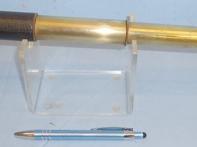 Post WWII Era Three-pull brass Pocket Telescope by J T Coppock Ltd London with a Pigskin Cover. OPT 853. Post WWII Era Three-pull brass Pocket Telescope by J T Coppock Ltd London with a Pigskin Cover. OPT 853.  Sight & Optic