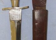VERY RARE** WW2 1st Pattern, Wilkinson, Fairbairn- Sykes FS Commando Fighting Knife With Double Etched Panels, Hilt With Period Applied Initials ‘EEP’ & 1st Pattern Scabbard. ED 897 Knive