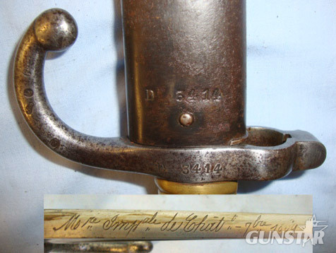  French Model 1866 Chassepot Yataghan Sword Bayonet By The Châtellerault Arsenal  Bayonet
