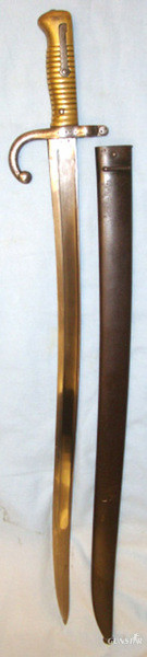 French Model 1866 Chassepot Yataghan Sword Bayonet By The Châtellerault Arsenal  Bayonet in 