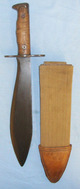 WW1 1918, U.S. Army Model 1917 Machine Gunner’s Bolo Fighting Knife By Plumb Philadelphia & Matching 1918 Dated Scabbard By Brauer Bros Knive