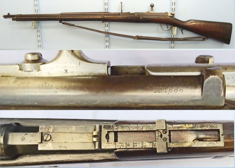 Steyr WW1 Era Austrian Kropatschek-Steyr Model 1886 Portuguese Contract Tube Magazine Bolt Rifle. **UK/EU DEACTIVATION CERTIFICATED** - D 5978 Bolt Action 11 mm Rifle
