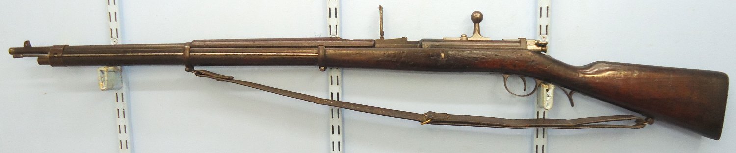 Steyr WW1 Era Austrian Kropatschek-Steyr Model 1886 Portuguese Contract Tube Magazine Bolt Rifle. **UK/EU DEACTIVATION CERTIFICATED** - D 5978 Bolt Action 11 mm Rifle - {CATEGORY} in 