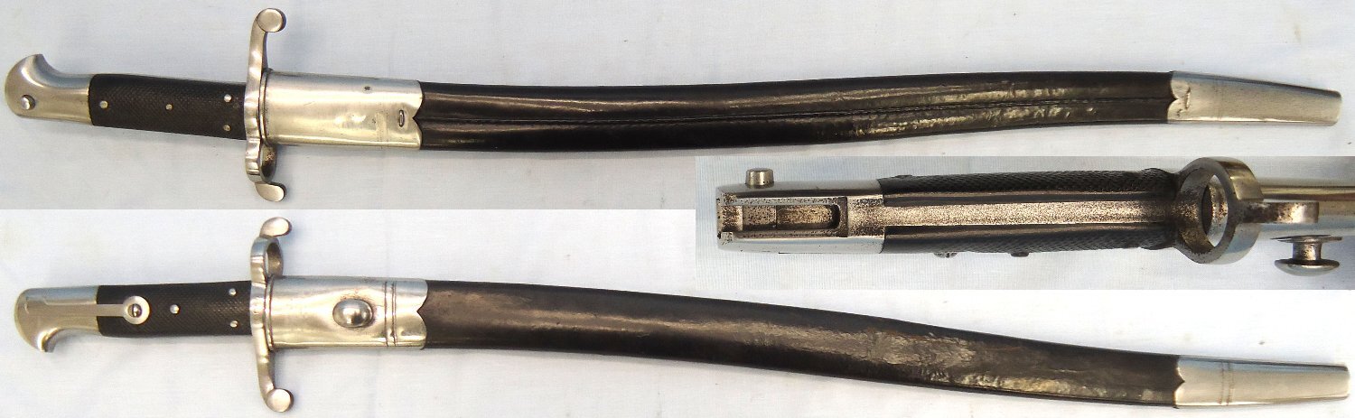  British, Pattern1858 Yatahgan Sword Bayonet And Scabbard. Sn - 23240 Bayonet