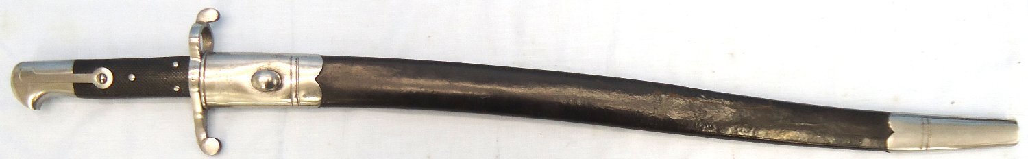 British, Pattern1858 Yatahgan Sword Bayonet And Scabbard. Sn - 23240 Bayonet 