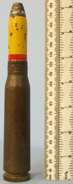 Masden 20x120 HET (High Explosive Trace) Round INERT Unfired German made Masden 20x120 HET (High Explosive Trace) Round Antique & Militaria