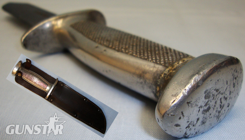 French Indo China / Vietnam War Era Aluminium Handled Combat Dagger & Scabbard. ED 2590. Other Blade