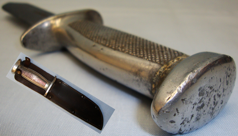 French Indo China / Vietnam War Era Aluminium Handled Combat Dagger & Scabbard. ED 2590. Other Blade