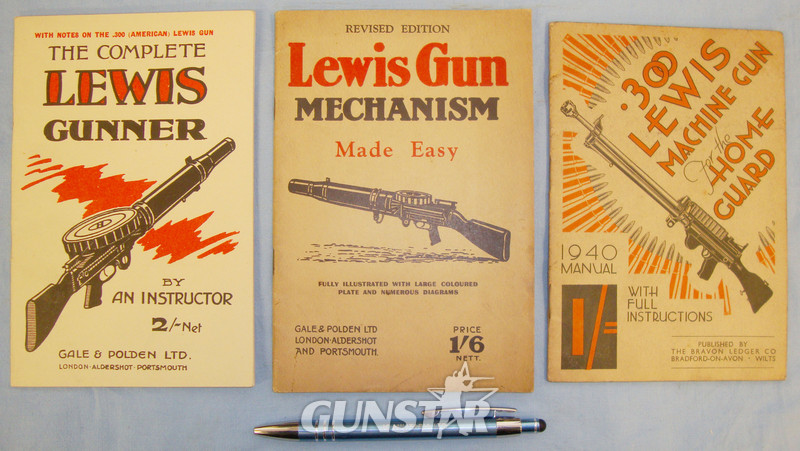 An Original Set of Three WWII Handbooks on the .300 Lewis Machine Gun. BO 449. An Original Set of Three WWII Handbooks on the .300 Lewis Machine Gun. BO 449. Other Accessory in 