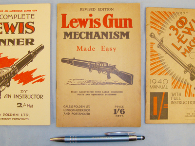 An Original Set of Three WWII Handbooks on the .300 Lewis Machine Gun. BO 449. An Original Set of Three WWII Handbooks on the .300 Lewis Machine Gun. BO 449. Other Accessory