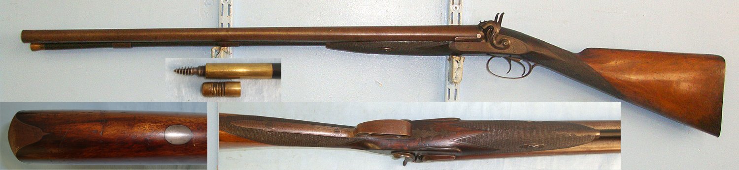  Victorian C1866 English C. Glaves Scarbro’ (Scarborough Yorkshire) 10 Bore Double Damascus Barrelled Muzzle Loading Percussion Sporting Shotgun. Sn 23411 percussion shotgun Side By Side 10 Bore/gauge
