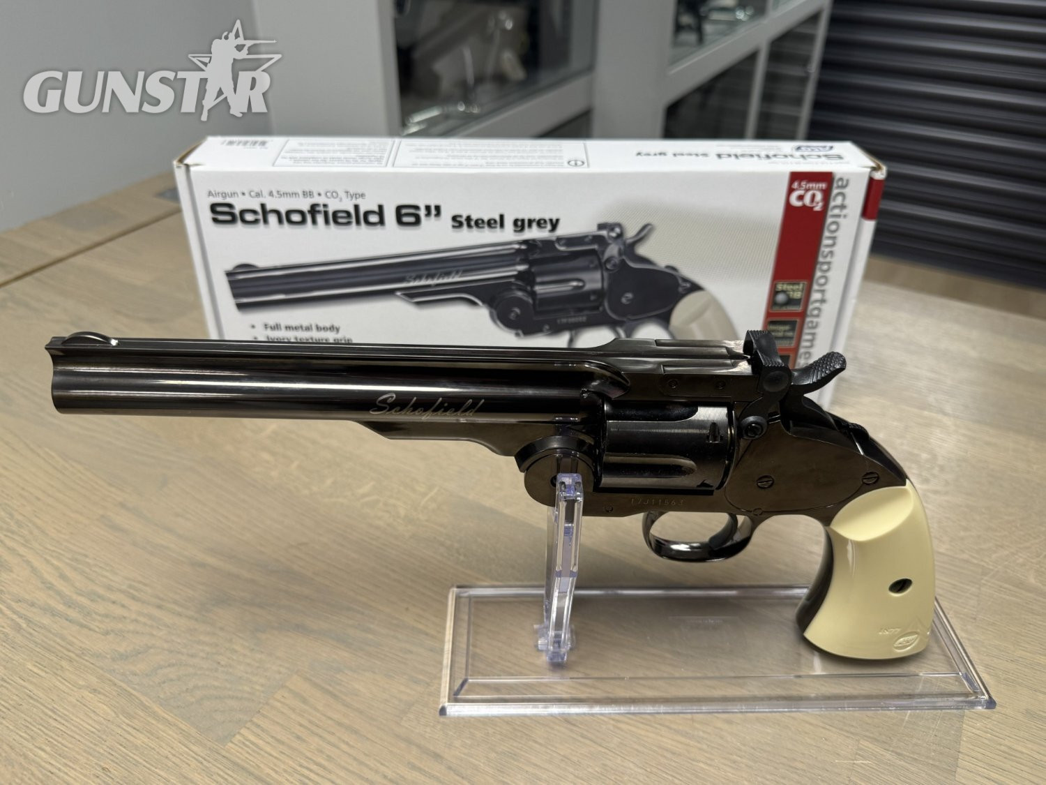 ASG (ActionSportGames) Schofield 6" Steel grey 4.5mm BB Co2 4.5mm - {CATEGORY} in 
