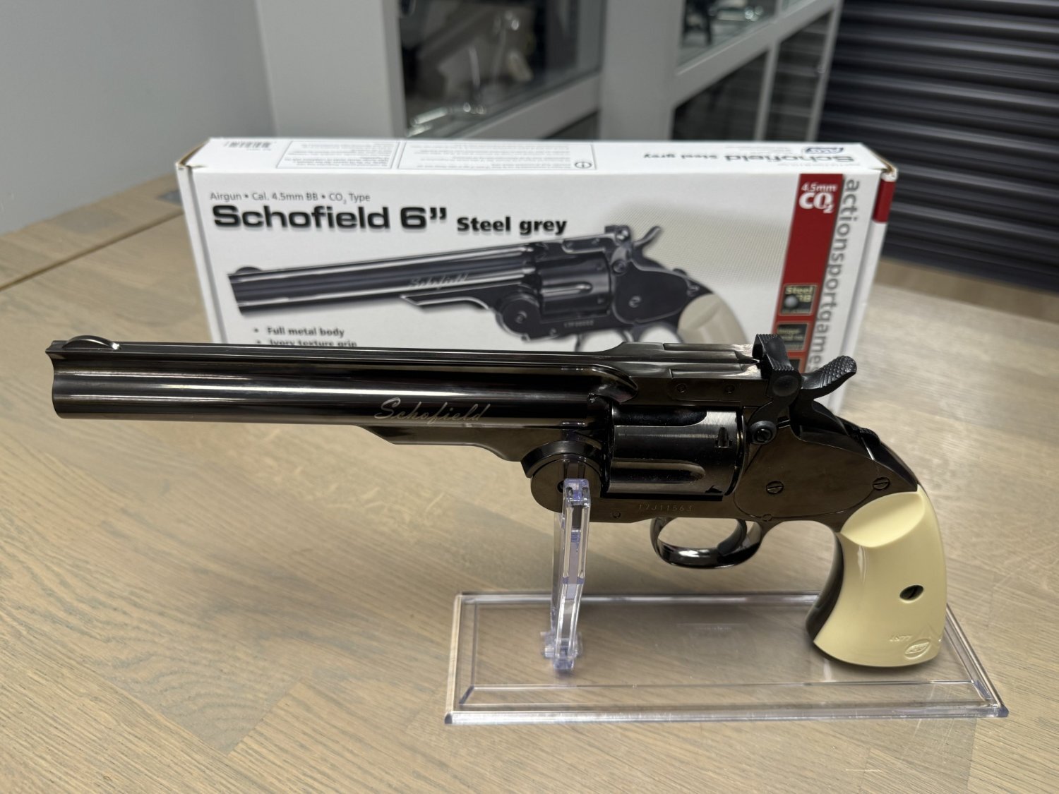 ASG (ActionSportGames) Schofield 6" Steel grey 4.5mm BB Co2 4.5mm - {CATEGORY} in 