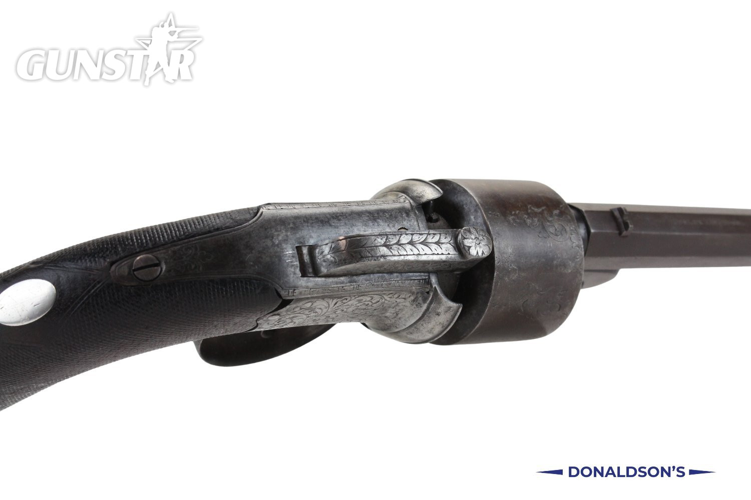  Dooley Of Liverpool Large Transitional Revolver  .47 Cal Muzzleloader Revolver