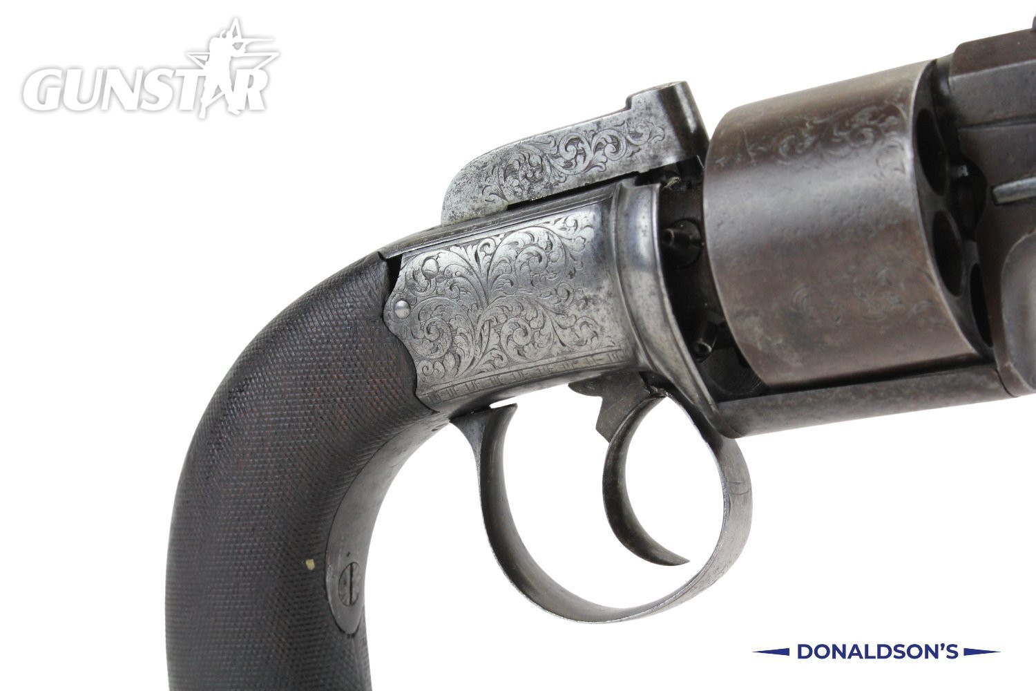 Dooley Of Liverpool Large Transitional Revolver  .47 Cal Muzzleloader Revolver - {CATEGORY} in 