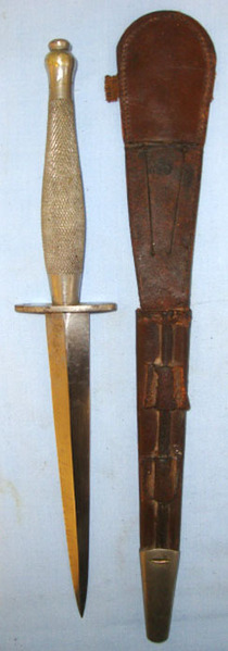 2nd Pattern, British Officer's, Nickel Plated, Fairbairn Sykes FS Fighting Knife Other Blade