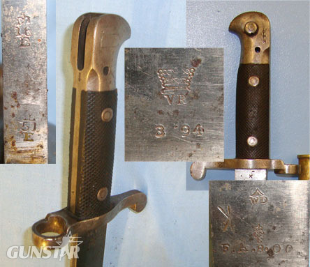  WD. Pattern 1887 MK III Sword Bayonet Regiment Marked ‘F.A.’ To The Field Artill Bayonet