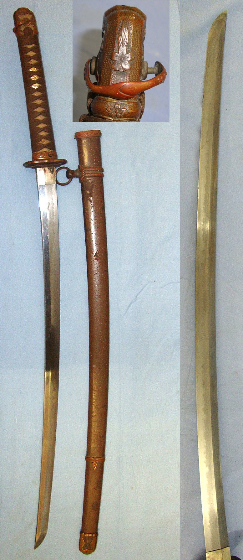  WW2 MARCH 1944 LUCKY DAY**Japanese Army Officer’s Type 98 Gunto Gendaito Traditionally Hand Forged Katana Sword With Smith Signed & Dated Tang ‘KANE NAGA’ Scabbard & Expert Assessment Sword