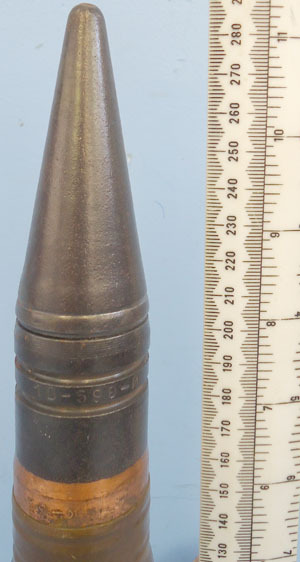  INERT DEACTIVATED. Unfired Russian N 37 (37x155) Armour Piercing / Trace (AP/T)  INERT DEACTIVATED. Unfired Russian N 37 (37x155) Armour Piercing / Trace (AP/T)  Antique & Militaria