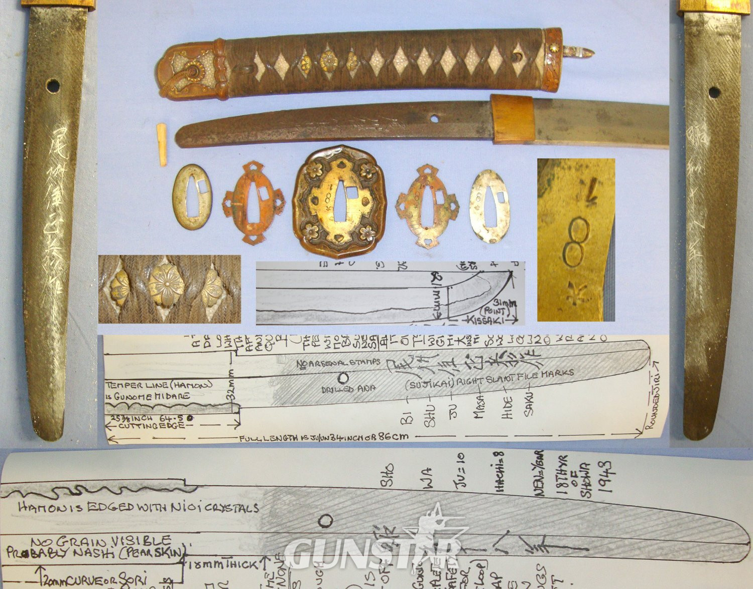 WW2 1943 Japanese Officer's Type 98 Shin Gunto Arsenal Katana Sword With Dated & Smith Signed Tang ‘Bishu (province) Ju (living in) Masa Hide (art name) Saku (made this)’, Scabbard & Expert Assessment. Sn 20902 Sword